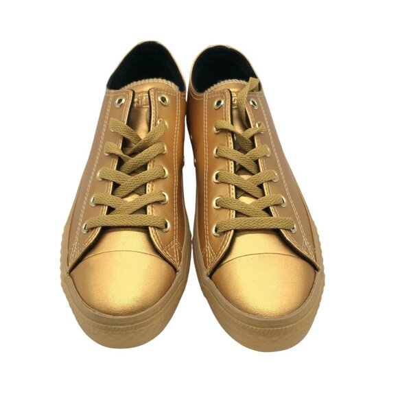 Converse Big Kids Boys Girls Low Top Sneakers Lace Up Gold Junior Size 4.5 - Picture 3 of 8